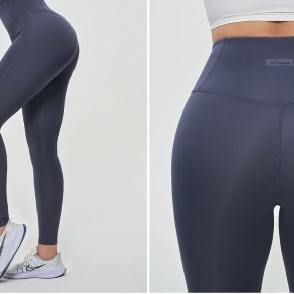 Firm Abs - Thermal Fleece Leggings - Navy Blue NWT - Picture 3 of 4